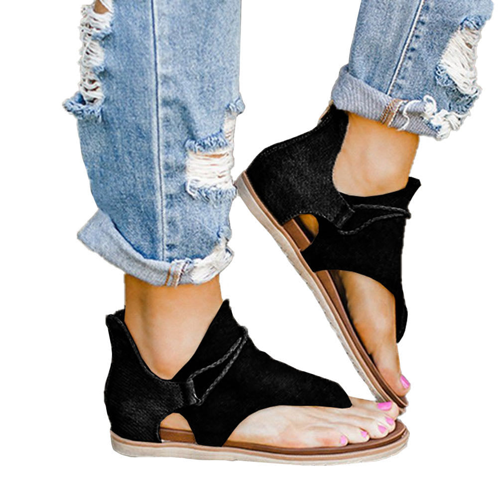 Sandals Leopard Pattern Large Size Rome Sandals Women's Anti-slip