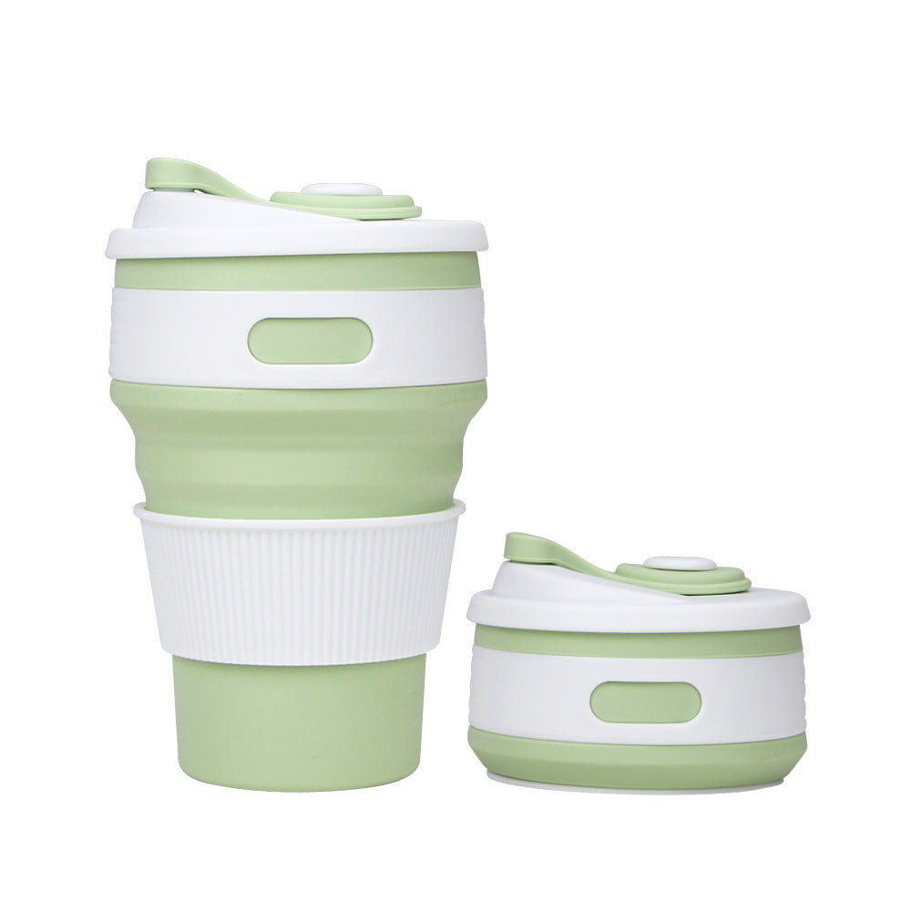 Water cup Silicone Foldable Heat Resistant Expandable Coffee Cup