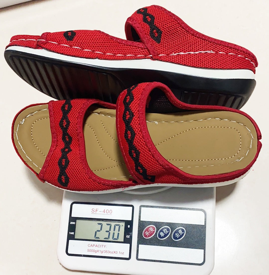 Sandals Size women's flying woven sandals with thick soles