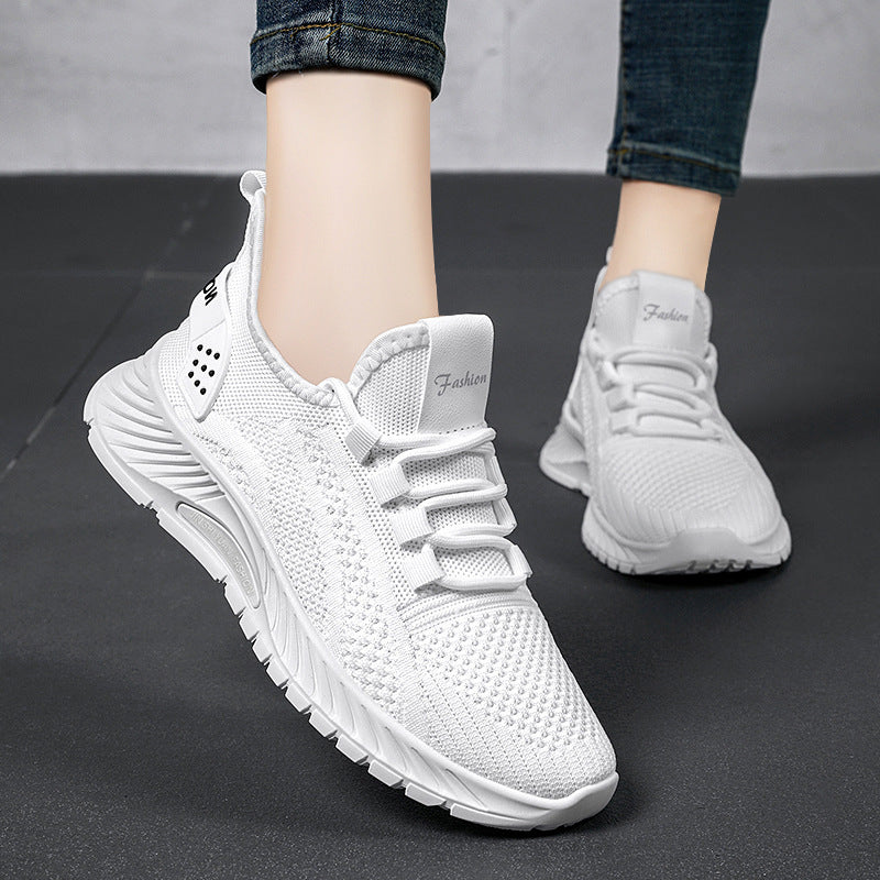 Women Lace Up Running Shoes Sporty Outdoor Beige Fabric Sneakers Comfort Lightweight Non Slip Athletic Shoes for Gym Work Casual