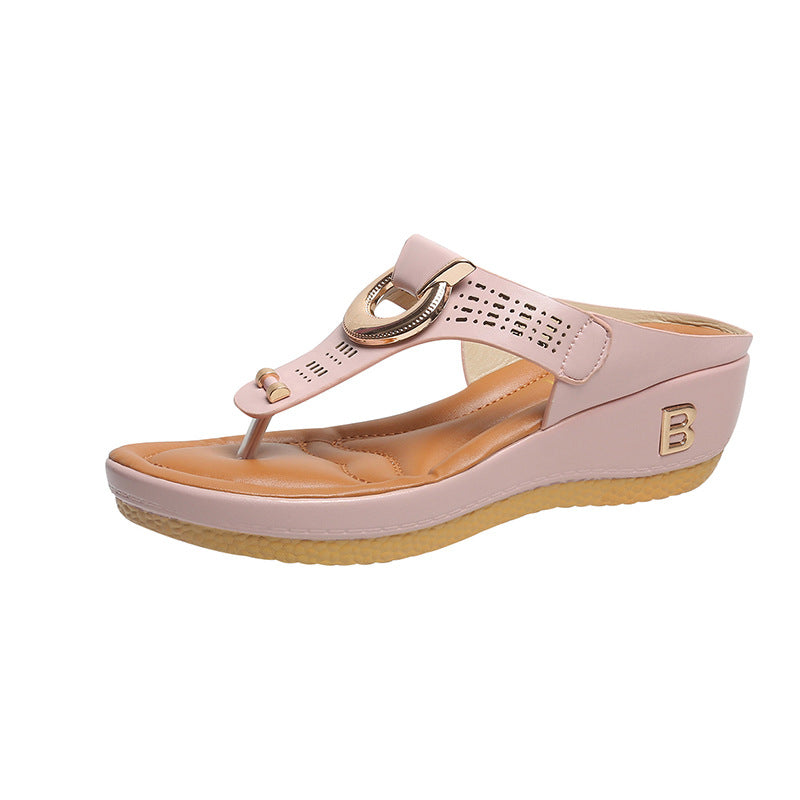 sandals Summer New Beach Flip-Flops Wedge Sandals Plus
