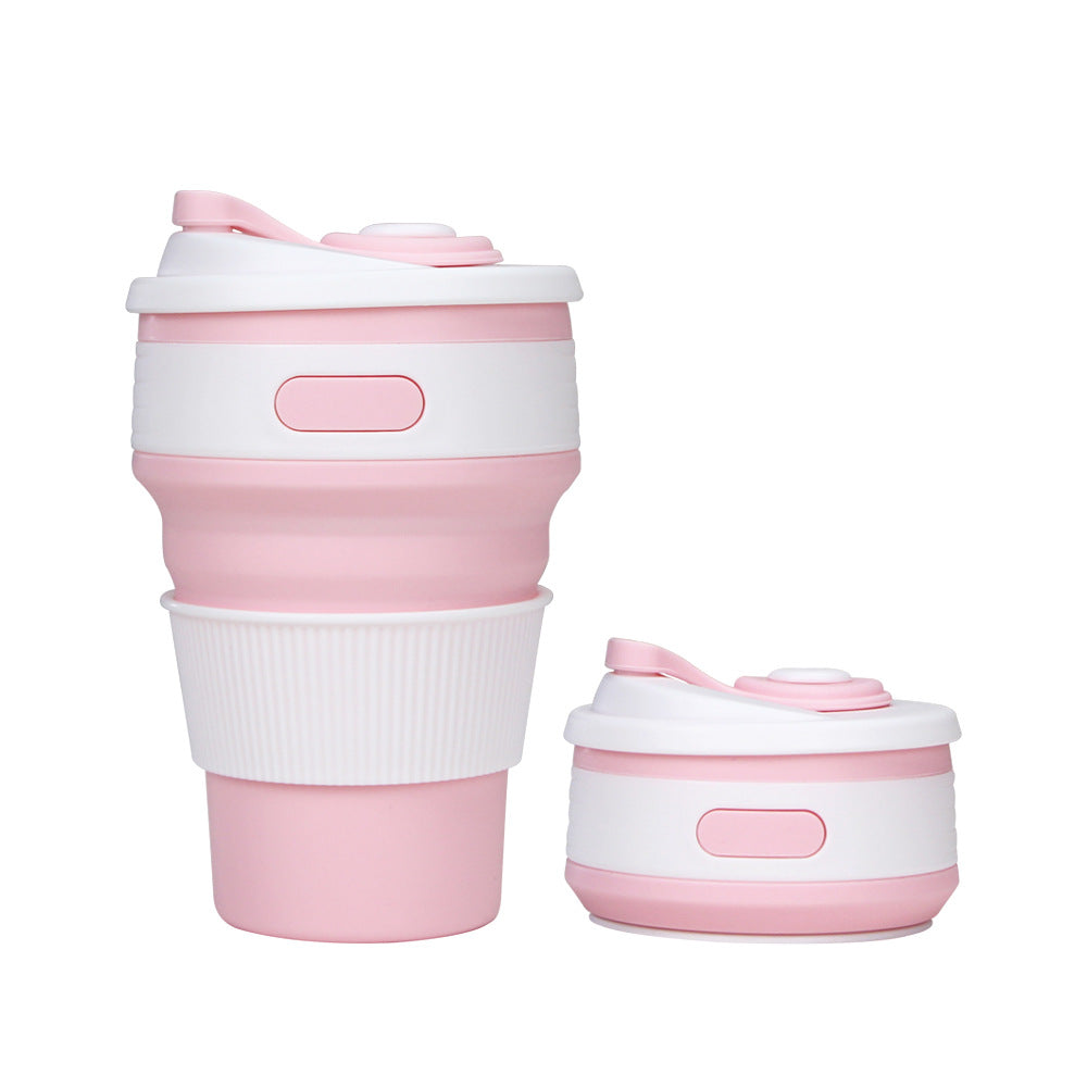 Water cup Silicone Foldable Heat Resistant Expandable Coffee Cup