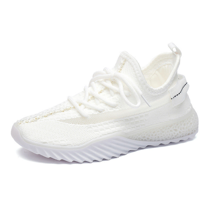 Spring And Summer Korean Version Of Knitted Dad Shoes Ins Full Of Stars Jelly Bottom Coconut Shoes Flying Woven Shoes Sports Women