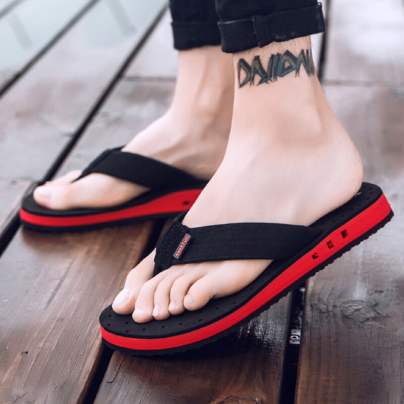 Flip Flops Summer Non-Slip Cool Outside Thick-Soled Toe Sandals