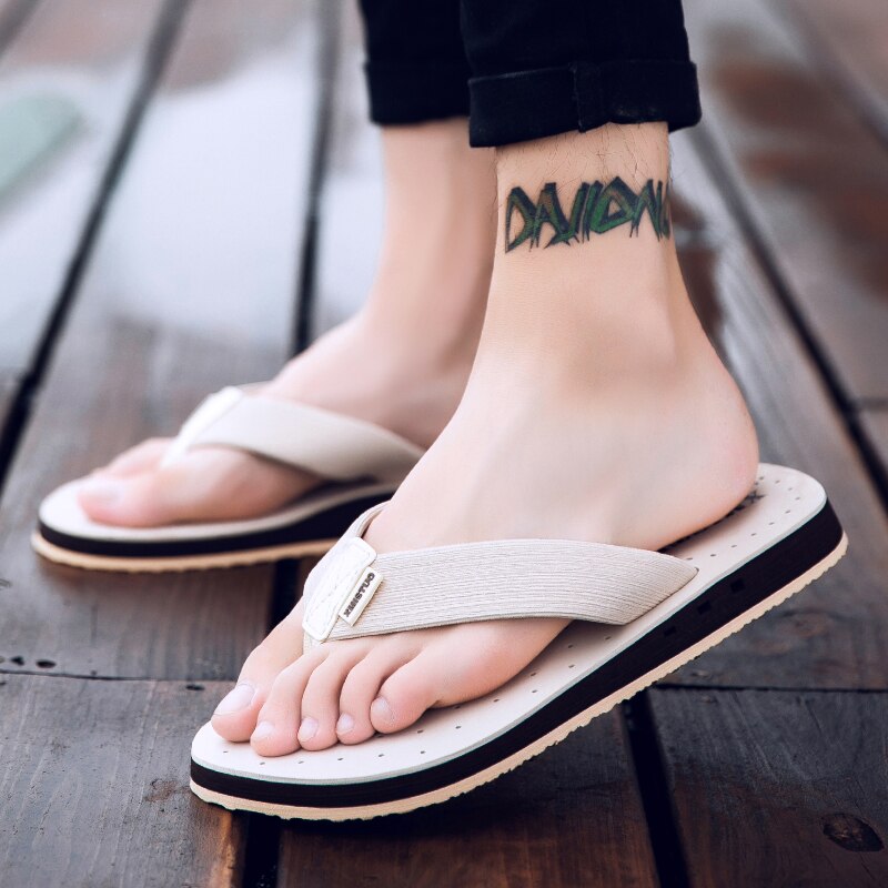 Flip Flops Summer Non-Slip Cool Outside Thick-Soled Toe Sandals