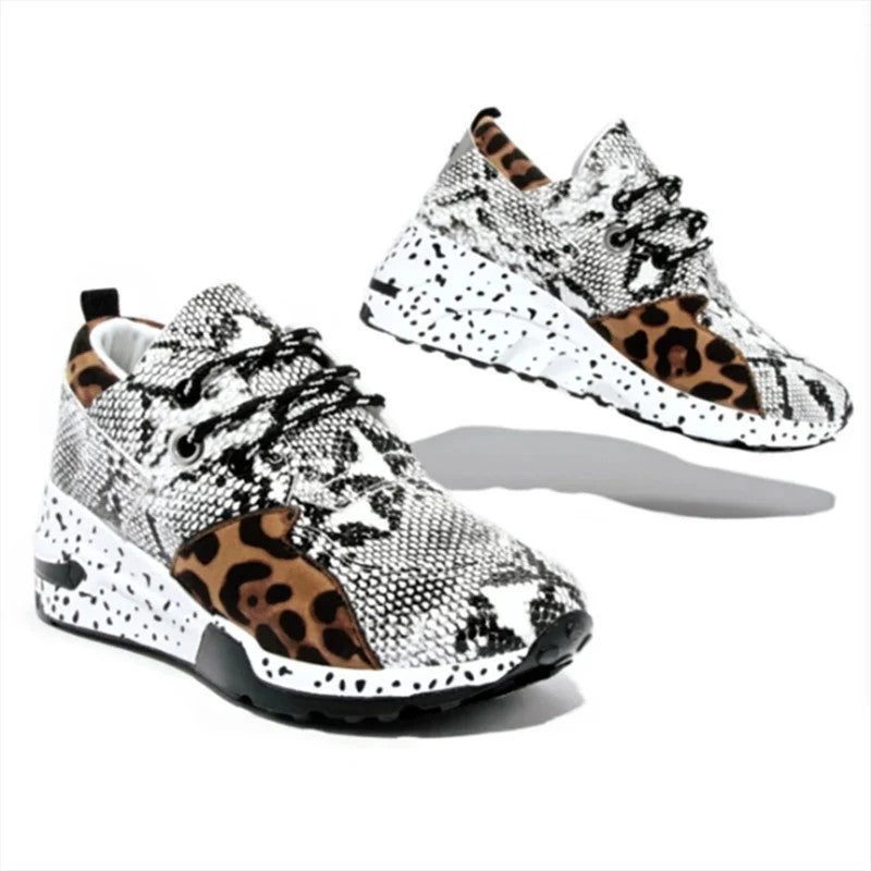 Women's Plus Size Platform Mixed-color Sneakers Stylish Lightweight Running