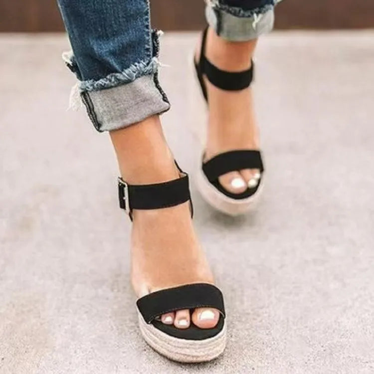 Sandals Open Toe High Heel Wedge Sandals