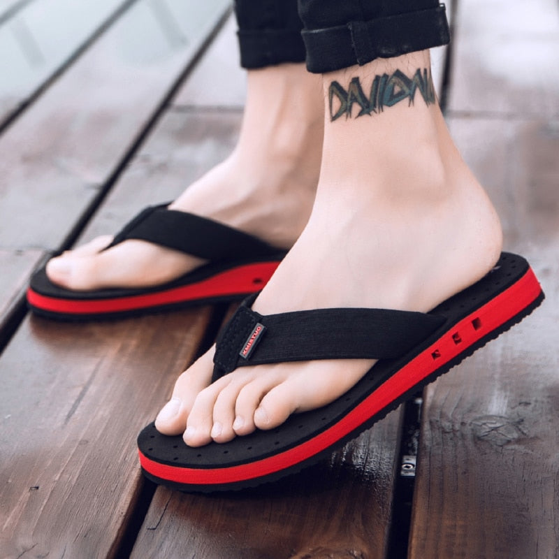 Flip Flops Summer Non-Slip Cool Outside Thick-Soled Toe Sandals