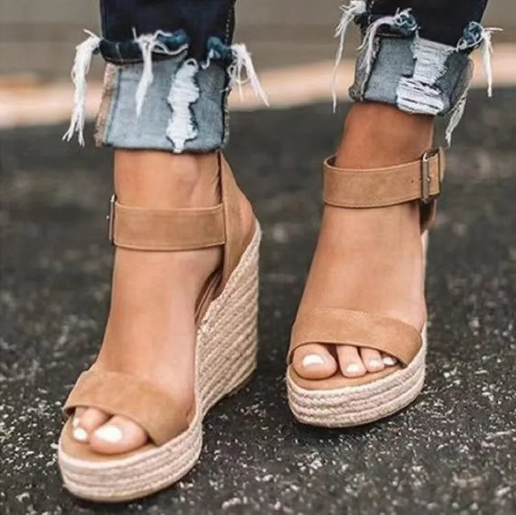 Sandals Open Toe High Heel Wedge Sandals