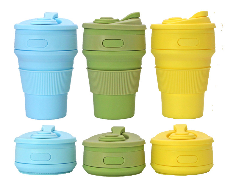 Water cup Silicone Foldable Heat Resistant Expandable Coffee Cup
