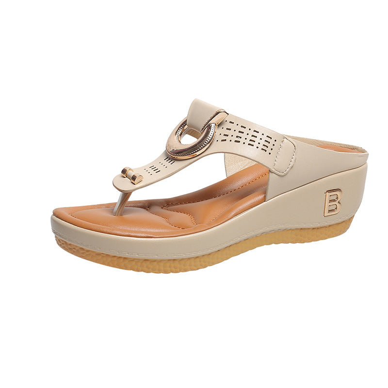 sandals Summer New Beach Flip-Flops Wedge Sandals Plus