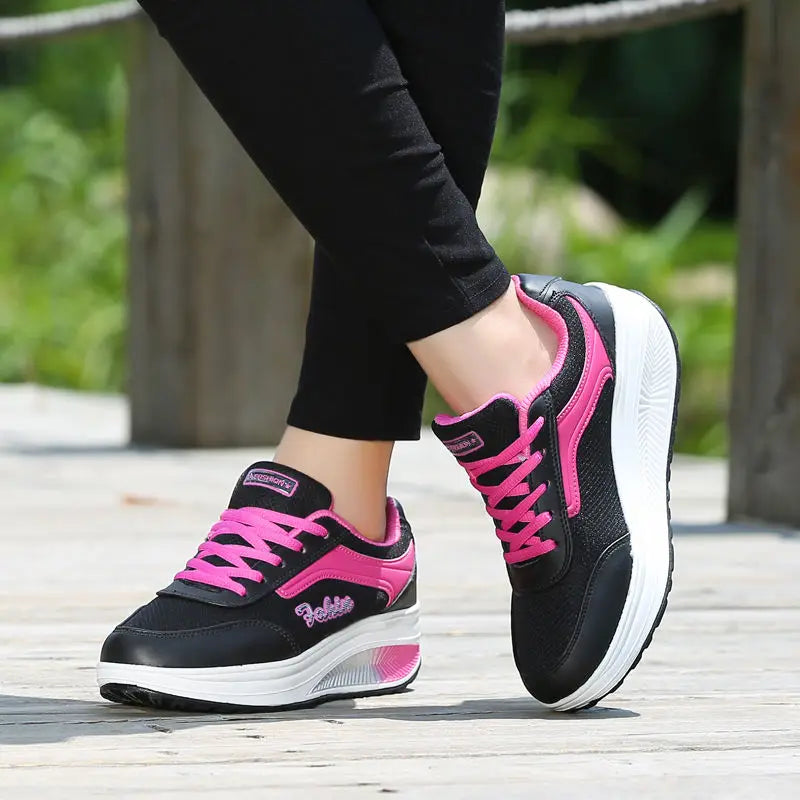 Sneakers Shoes Fashion WomenWalking Blatform Plus