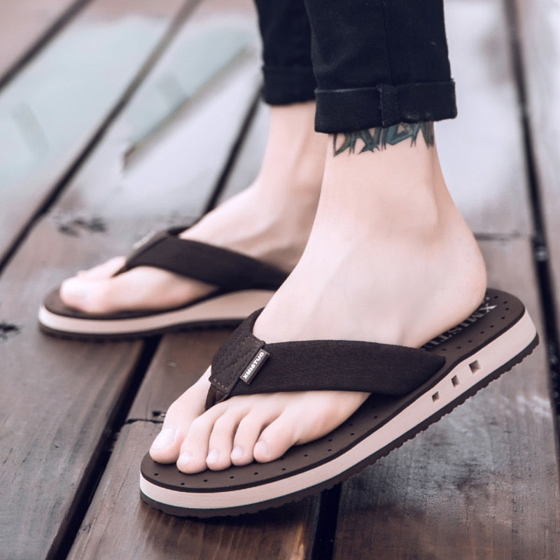 Flip Flops Summer Non-Slip Cool Outside Thick-Soled Toe Sandals