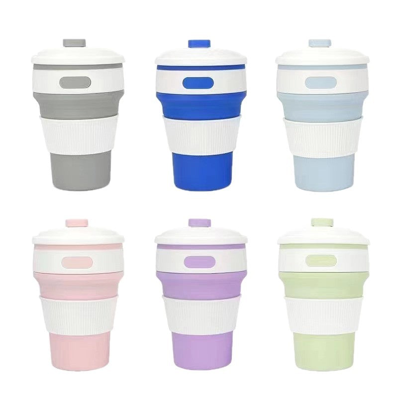 Water cup Silicone Foldable Heat Resistant Expandable Coffee Cup