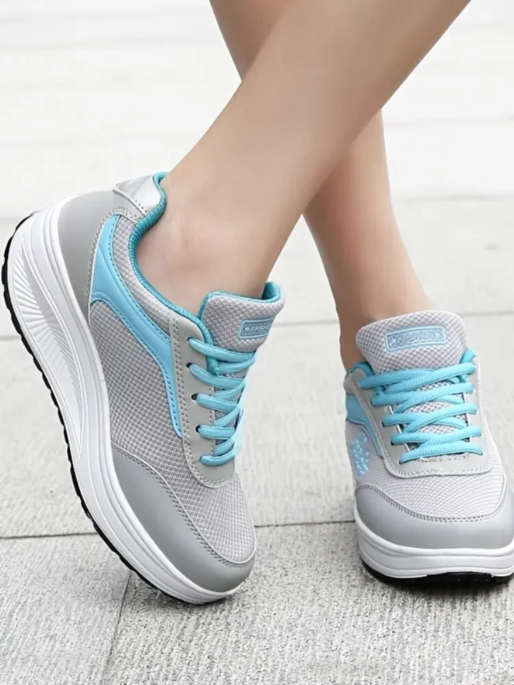 Sneakers Shoes Fashion WomenWalking Blatform Plus