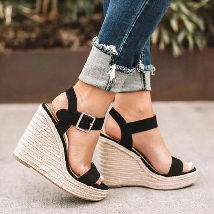 Sandals Open Toe High Heel Wedge Sandals