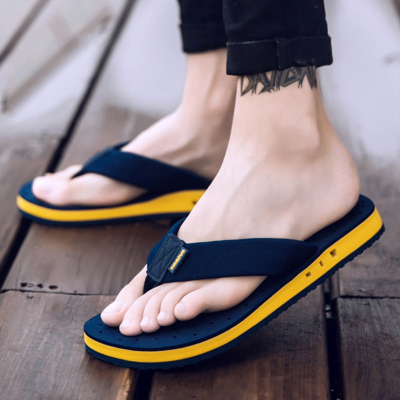 Flip Flops Summer Non-Slip Cool Outside Thick-Soled Toe Sandals