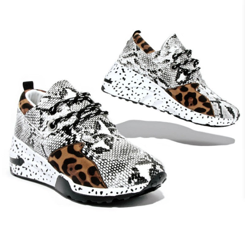 Women's Plus Size Platform Mixed-color Sneakers Stylish Lightweight Running